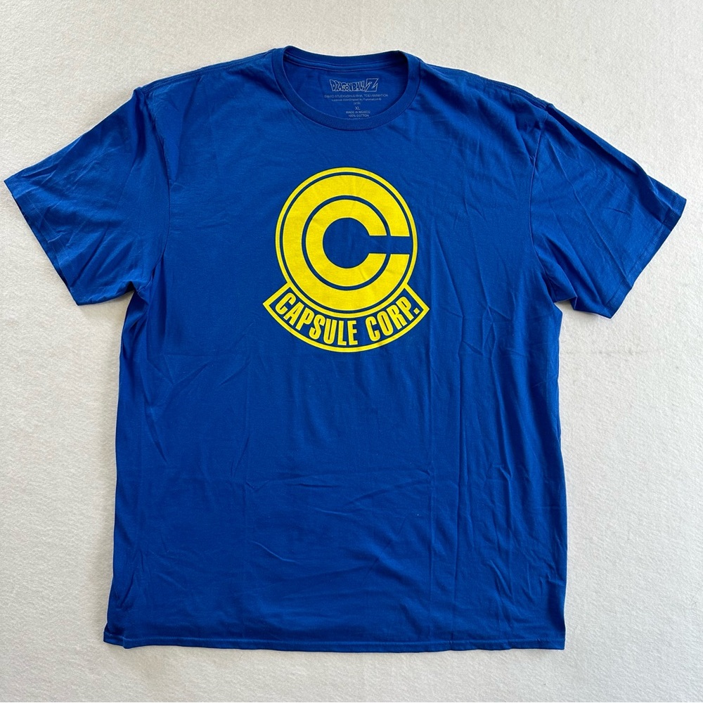 Dragon Ball Z Super Saiyan Capsule Corp T-Shirt Size XL Trunks Vegeta Goku Gohan